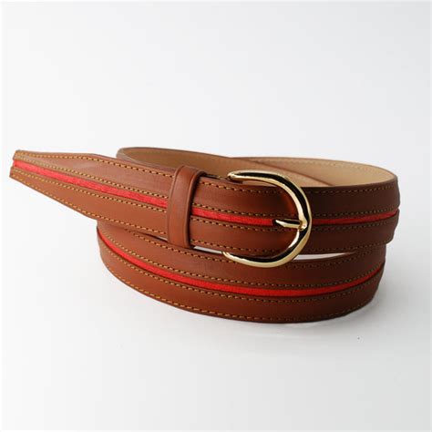 ceinture rayée à boucle pre